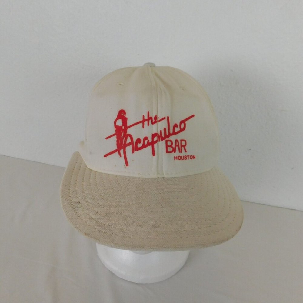 Acapulco Bar Houston Texas White Trucker Hat Cap Adjustable Snapback One Size
